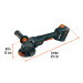 Esmeriladora 4-1/2", 20V, int. paleta, 1 batería 4Ah, MAX