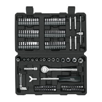 Juego de 130 herramientas 1/4" para mecánico, PRETUL