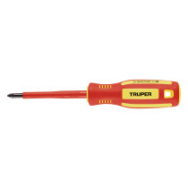 Desarmador dieléctrico de cruz 3/16" x 3", TRUPER