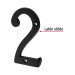 Número 2 de latón sólido 4", negro, HERMEX