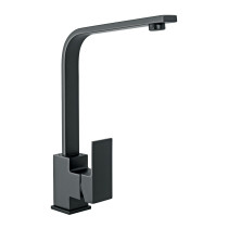 Monomando cuello alto para fregadero, negro, FOSET KUBO