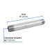 Niple de acero galvanizado 1" x 8", FOSET