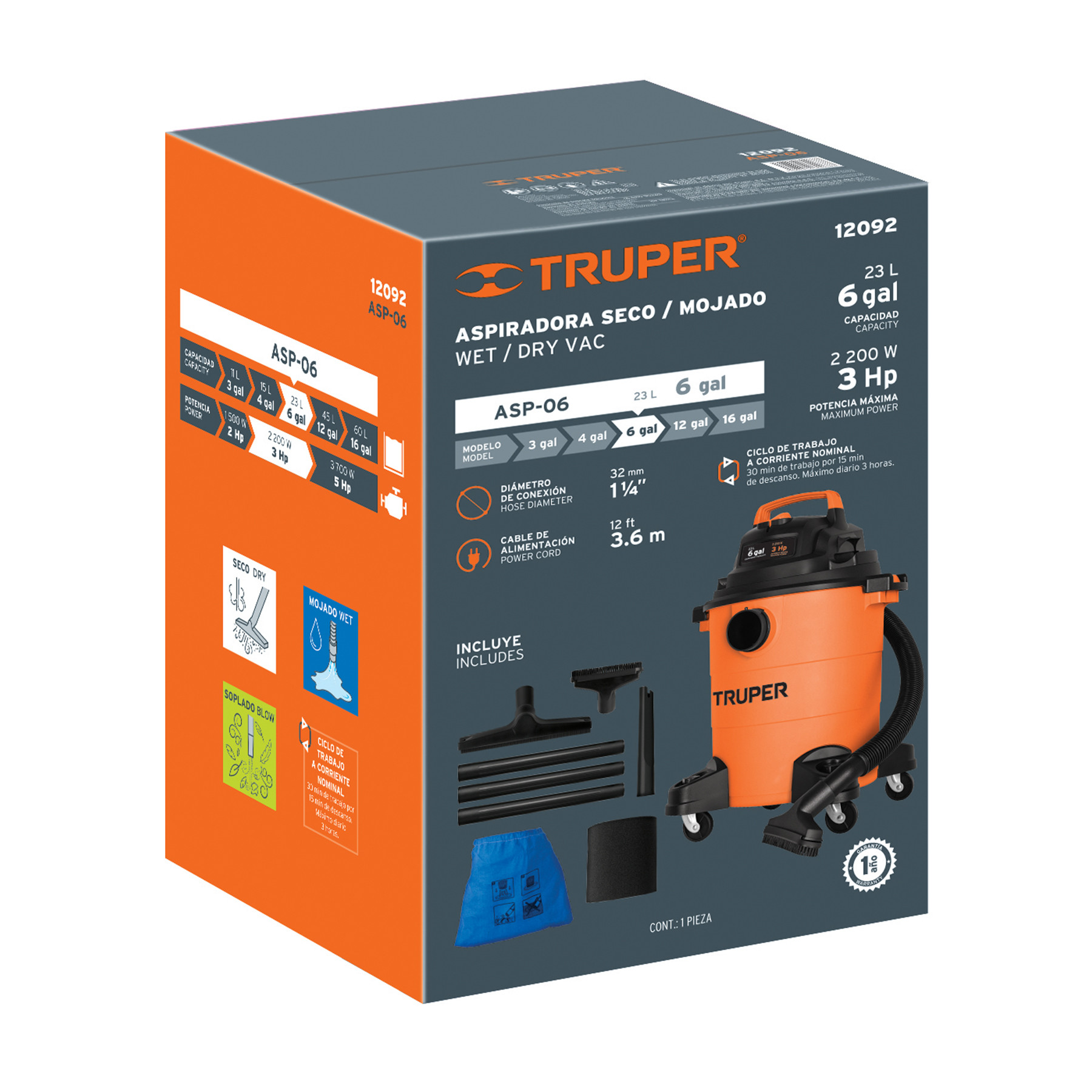 Caja de empaque de repuesto para ASP-06, TRUPER