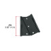 Bolsa c/2 bisagras cuadradas 3-1/2", plana, negro, BASIC