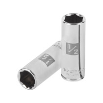 Dado largo de 1/2", 6 puntas, cuadro 1/4", TRUPER