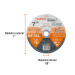Disco abrasivo de corte preciso metal 7" x 1.5 mm, TRUPER