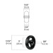 Llanta completa hule sólido 13-1/2", incluye eje y baleros