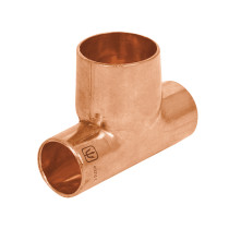 Tee reducida de cobre 1/2" x 1/2" x 3/4", FOSET