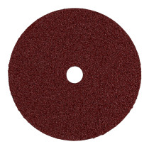 Disco de lija de 7" con respaldo de fibra, grano 24, TRUPER
