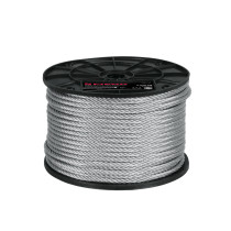 Metro de cable rígido 1/4" de acero 7x7 hilos, 75 m, FIERO