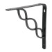 Ménsula reforzada negra 8 x 8", diseño trenza, FIERO