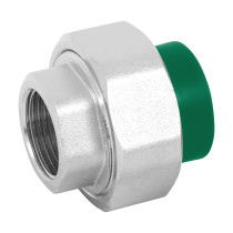 Tuerca unión PPR, mixta inserto metálico, 3/4", FOSET