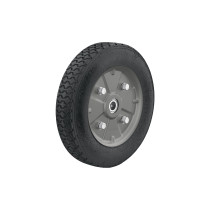 Rueda de hule sólido 10" para diablo, doble balero, PRETUL