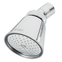 Regadera redonda 2-3/4", latón, sin brazo, cromo, AERO