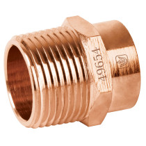 Conector de cobre, rosca exterior 3/4", FOSET