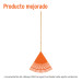 Escoba plástica para jardín, flexible, 26 dientes, mango 48"