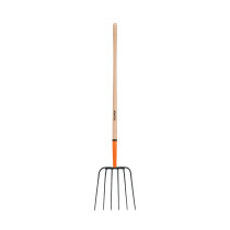 Bieldo para paja, 6 dientes, mango largo 48", TRUPER