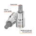 Dado punta corta bristol M10, cuadro 1/2", TRUPER