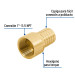 Adaptador hembra de latón 1" para manguera, FOSET