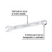 Llave combinada 7 mm x 110 mm de largo, PRETUL
