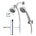 Regadera doble fija y teléfono 3-1/4", ABS, cromo, AERO