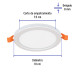 Luminario LED plafón 6W 6500K, ajustable, redondo, VOLTECK