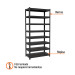 Estante metálico 8 repisas capacidad 80kg, 85x45x180, TRUPER