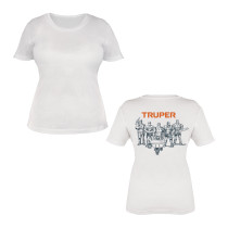 Playera cuello redondo para mujer, blanca, CH, TRUPER