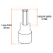 Juego de 7 dados cuadro 1/2" punta hexagonal std, TRUPER