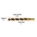 Broca HSS 1/2" Trugold para metal, TRUPER EXPERT