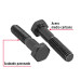Bolsa con 50 tornillos 5/16" x 1-1/2" acero grado 5, FIERO