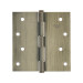 Bisagra cuadrada 4", latón antiguo, cabeza plana, BASIC