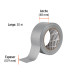 Cinta para ducto 30m x 48mm, espesor 0.19mm, TRUPER