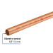 Tubo rígido de cobre 1/2" tipo "M", 3m, 0.9kg, FOSET
