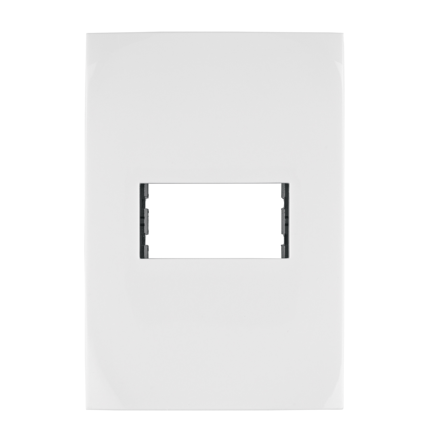 Placa 1 módulo de ABS, línea Oslo, color blanco, VOLTECK