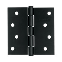 Bisagra cuadrada 4", negro mate, cabeza plana, HERMEX