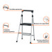 Escalerilla tubular plegable, 2 peldaños, aluminio, TRUPER