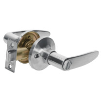 Cerradura manija "Turín" p/baño cromo mate, cil latón