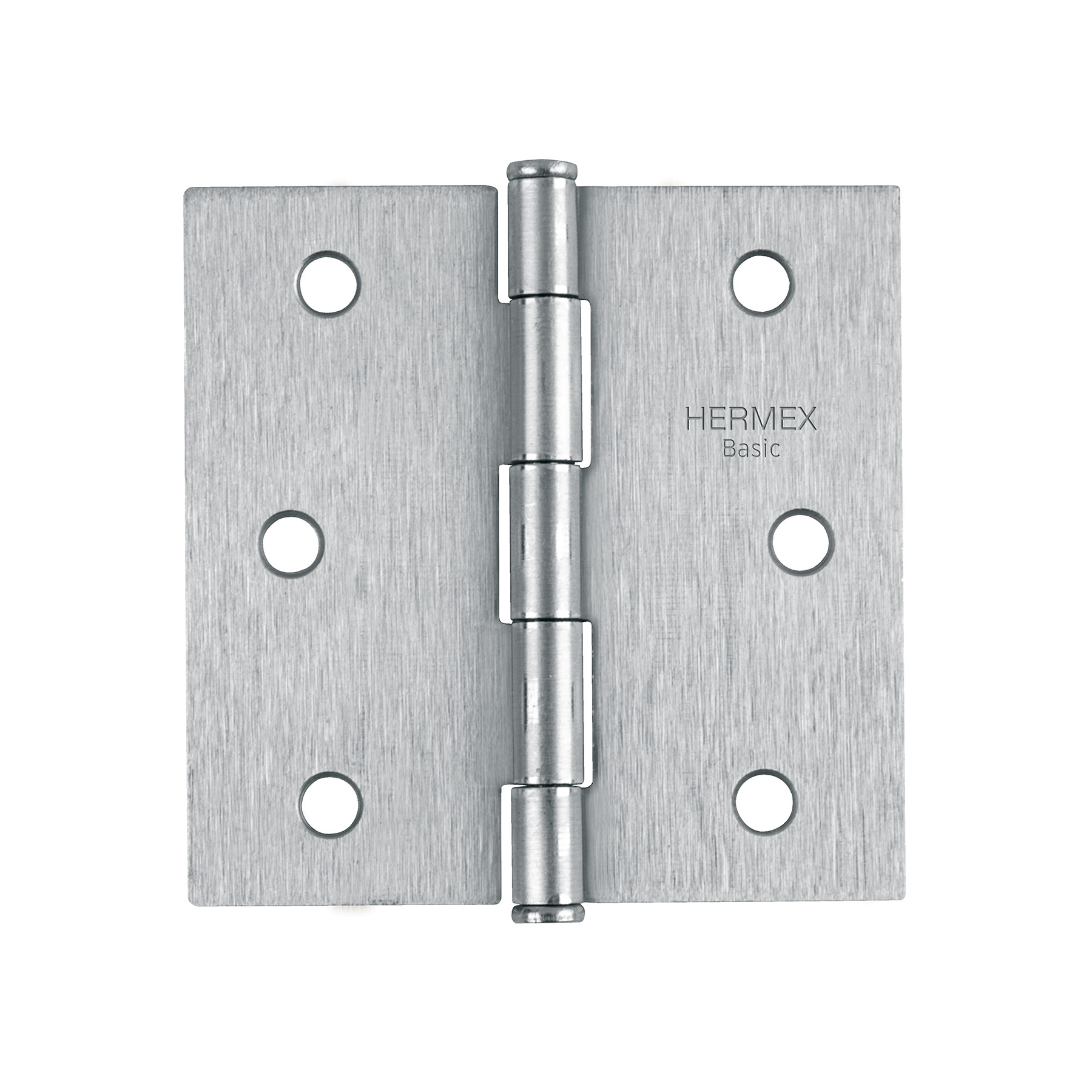 Bisagra cuadrada 3", satinado, cabeza plana, BASIC