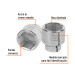 Dado de 50 mm, 6 puntas, cuadro 3/4", TRUPER