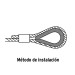 Bolsa con 10 guardacabos para cable de acero de 1/4", FIERO