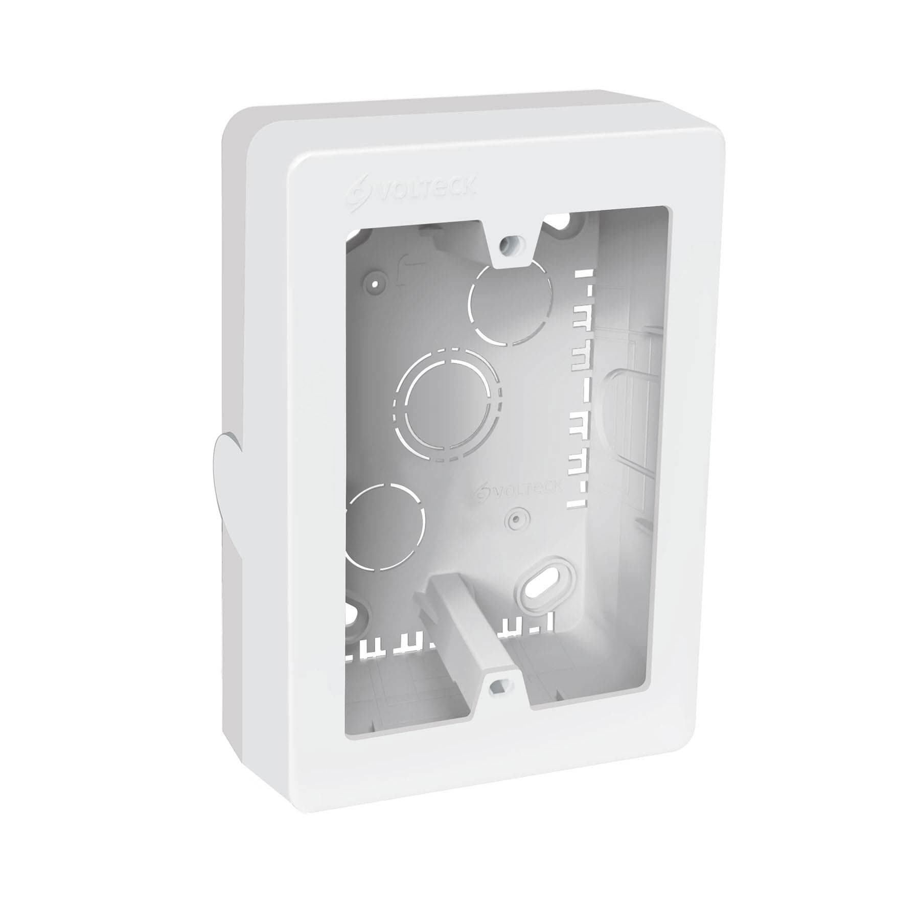 Caja de contactos para canaleta 3" x 5", blanca, VOLTECK