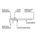 Calibrador vernier escolar 6", acero, std y mm, PRETUL