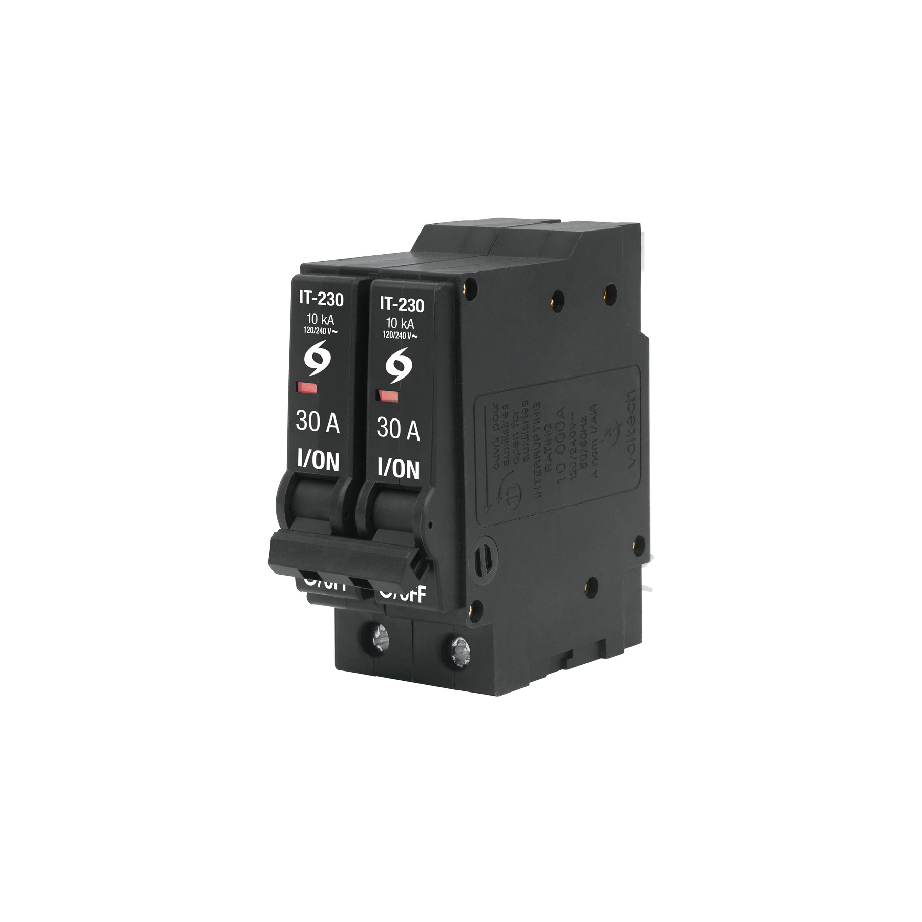 Interruptor de 2 polos 30A, enchufable, VOLTECK