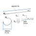 Juego de 6 accesorios para baño acabado cromo, FOSET ELEMENT