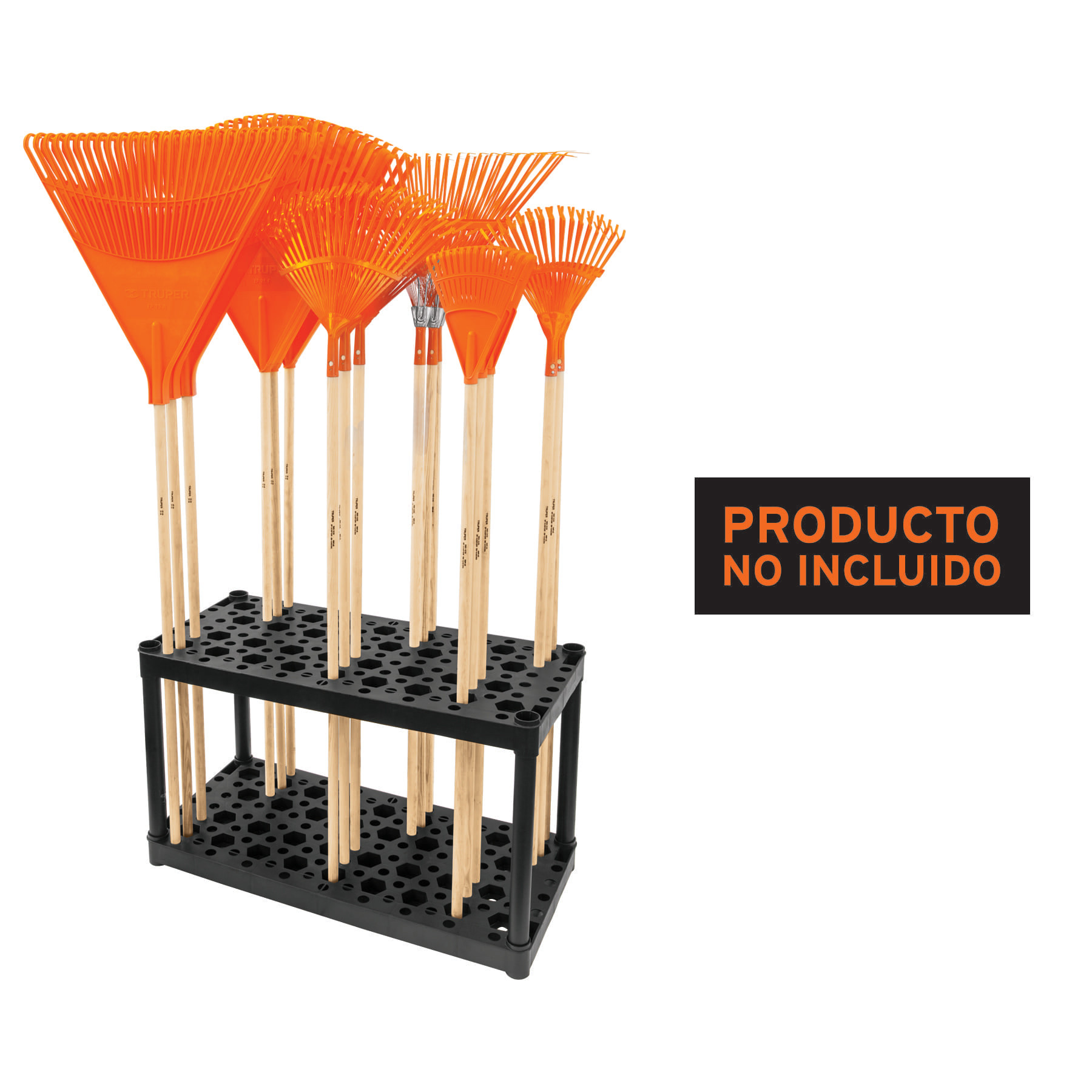 Rack de plástico para escobas, TRUPER