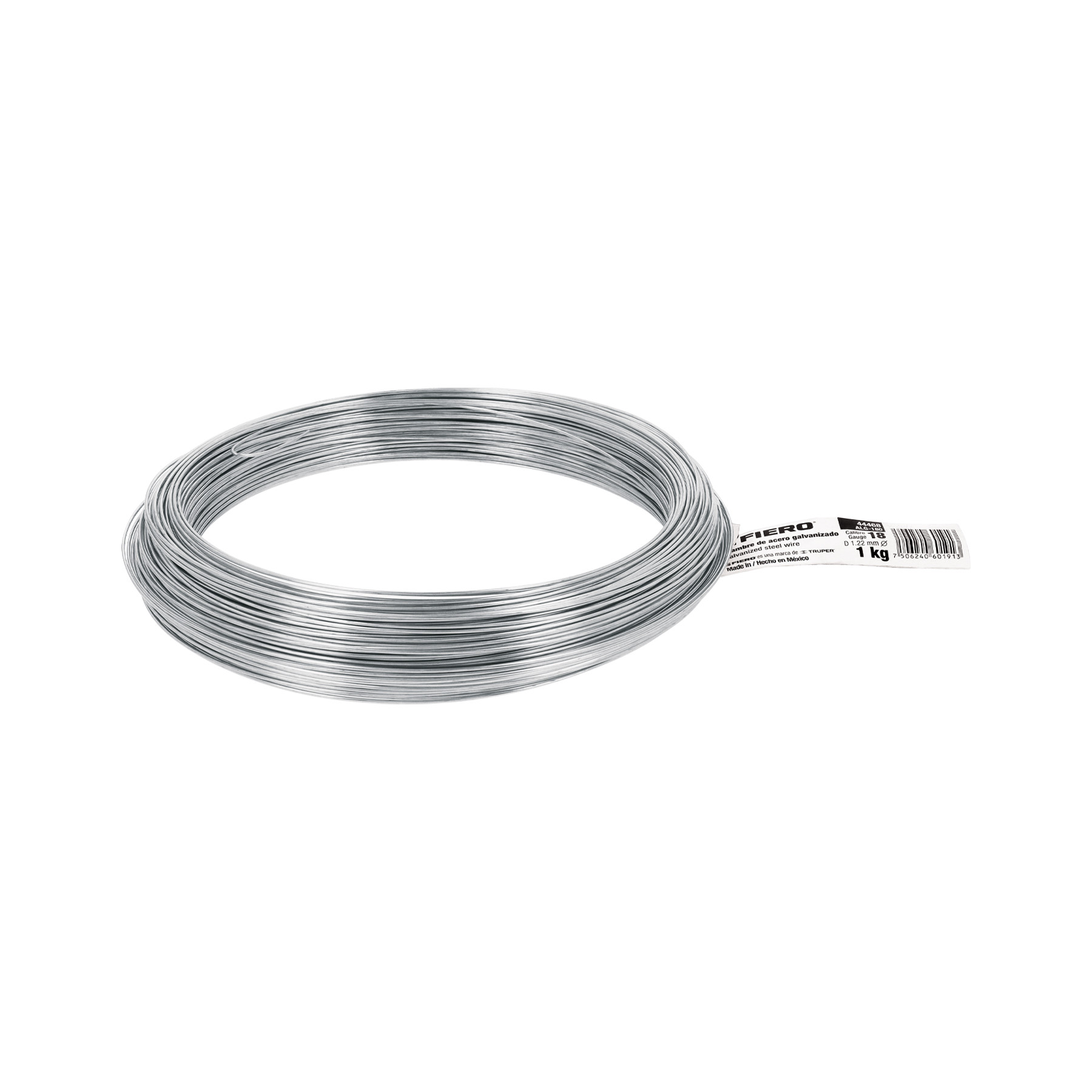 Kilo de alambre galvanizado, calibre 18, FIERO