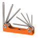 Juego de 8 llaves torx tipo navaja, cuerpo de lámina, TRUPER