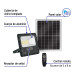 Reflector LED con panel solar 60W 6500K, VOLTECK