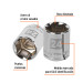 Dado de 24 mm, 6 puntas, cuadro 1/2", TRUPER